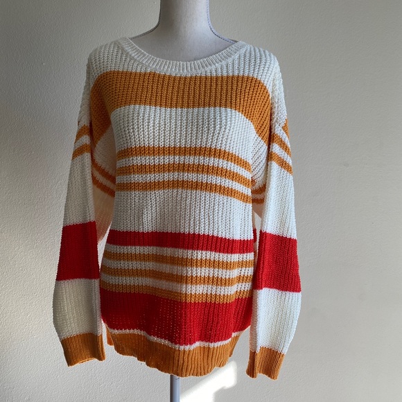 Oversized Colorful Striped Sweater - Picture 6 of 11